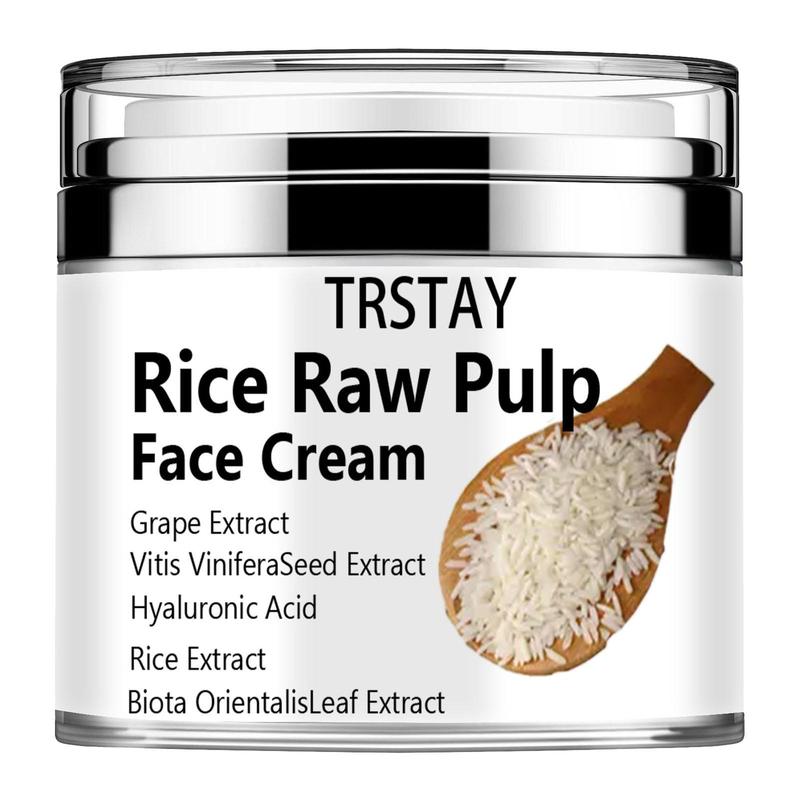 Rice Raw Pulp Face Cream, Moisturizing Skin Care Cream, Lifting and Firming Cream, Hydrating Facial Skincare Product for Women & Men 0