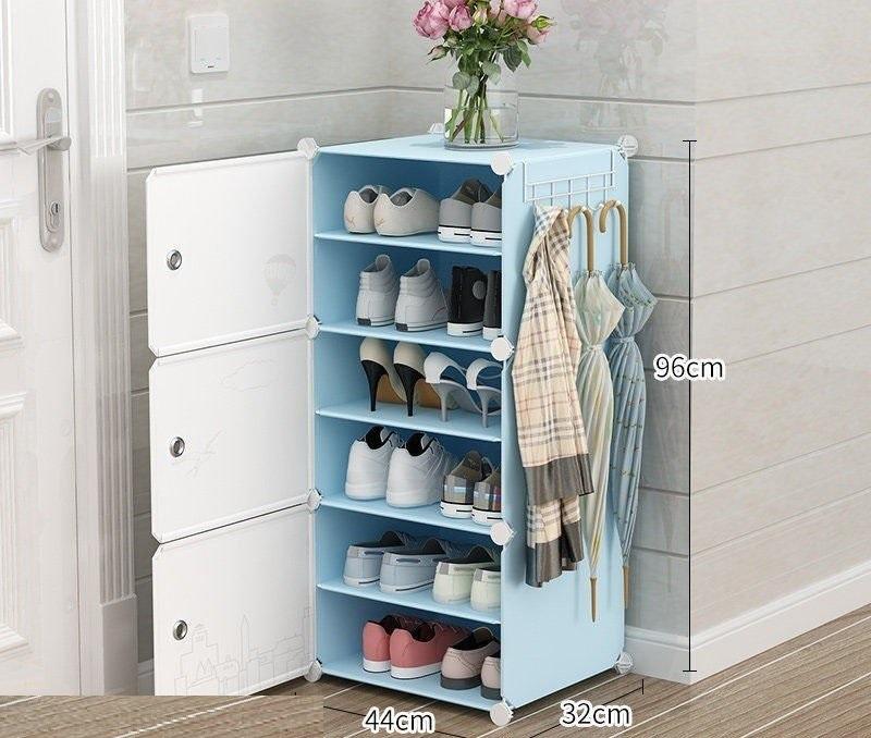 Tủ giày, kệ giày nhựa lắp ghép 6 ngăn để giày dép tiện lợi