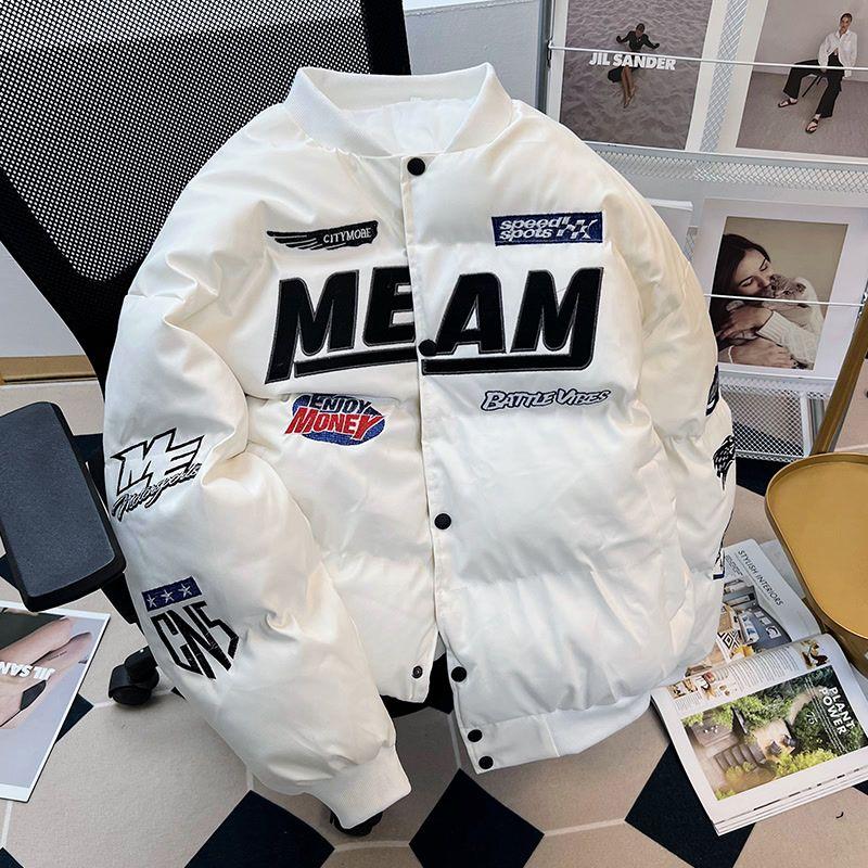 Áo Khoác Độn Bông, Phong Cách Cổ Điển Mỹ Quần Áo Đi Xe Máy Phi Công Đường Phố Mùa Đông Cho Nam, Thương Hiệu Thời Trang Hiphop, Áo Khoác Độn Bông, Ruoshuai Dày Dặn