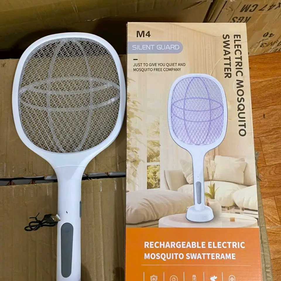 vợt muỗi tự động kiêm đèn bắt muỗi 2 in 1 tự động sạc tích điện
