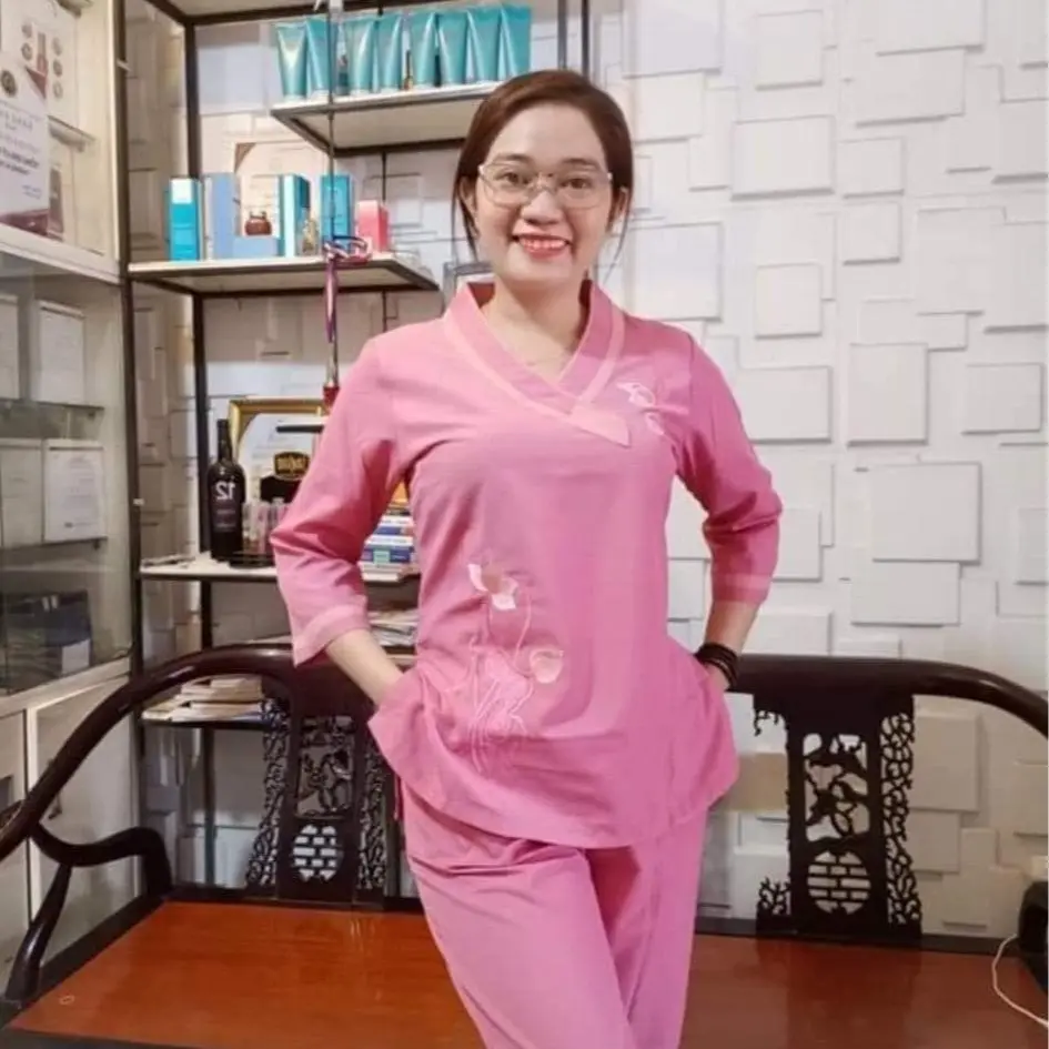 Áo lam đi chùa mẫu trụ Hàn Quốc vải Kate đủ size hàng mới về - Pháp phục tịnh thanh