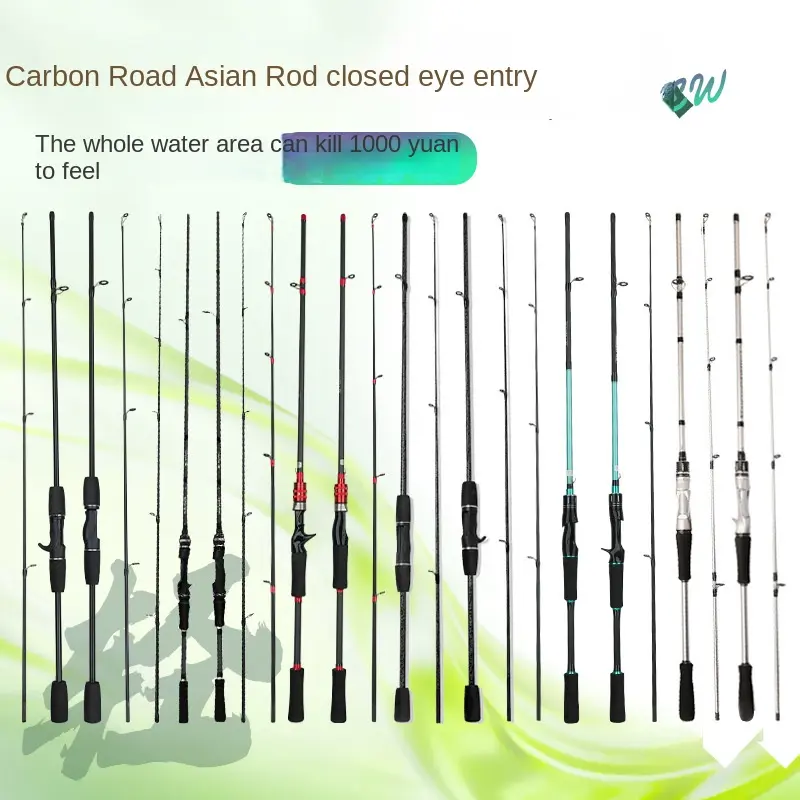 Carbon Fishing Rod Lure Rod, Medium Fast Action M Action Straight Handle Long Casting Fishing Rod fishing rod full set