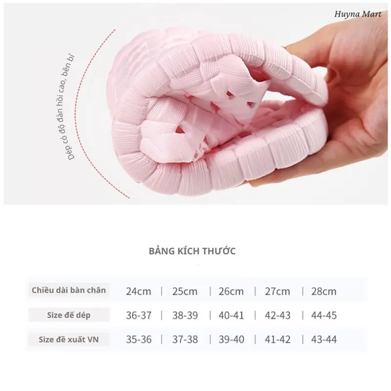 Dép Đi Trong Nhà Tắm, Văn Phòng Siêu Mềm , Đế Có Lỗ Thoát Nước Chống Trơn Trượt TH569 3