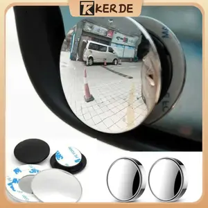 [Kerde]2 pcs 360 Derajat HD Blind Spot Cermin Mobil Kaca Cermin Spion Mobil Motor Blind Spot Blindspot Tipis Spion Blind Spot / Kaca Cembung Spion Mobil Motor Universal Tambahan Cermin Spion Bulat Rear Mirror