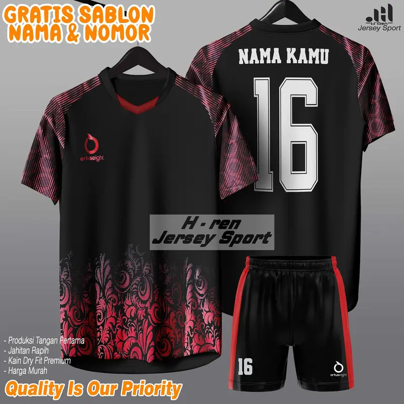 cod Setelan bola Costum Nama Nomor futsal voli baju celana dewasa jersey terbaru grade kualitas olahraga grade printing 2