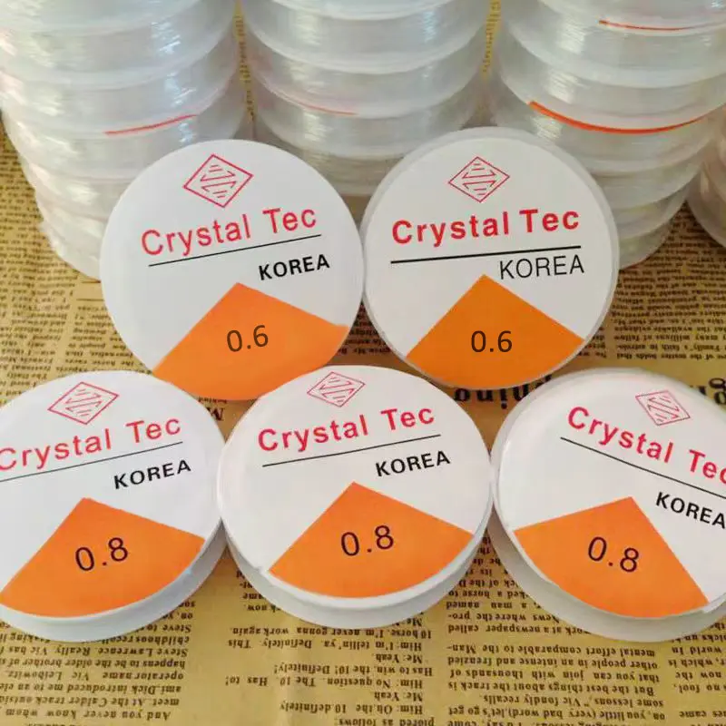 10M 1 Roll 0.6/0.8mm Beading Line Crystal Elastic Cord Fit for DIY Jewelry Bracelet Making