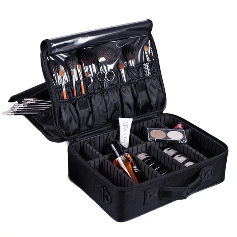 Kotak Kosmetik Bisa Selempang dan Ransel - Koper Make Up (Sekat Bisa di Bongkar Pasang) - Kotak Kosmetik Ukuan Besar Wanita 8