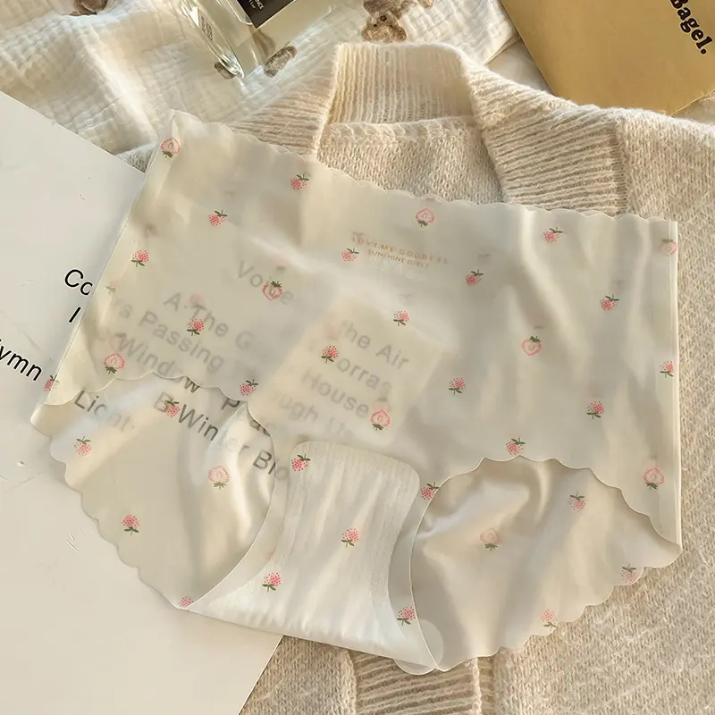 Set 10 Quần Lót Nữ Su Thạch Dâu Tàng Hình Cao Cấp Cạp Cao Không Đường May Mặc Quyễn Rũ Mát Mẻ Không Lộ Viền 6