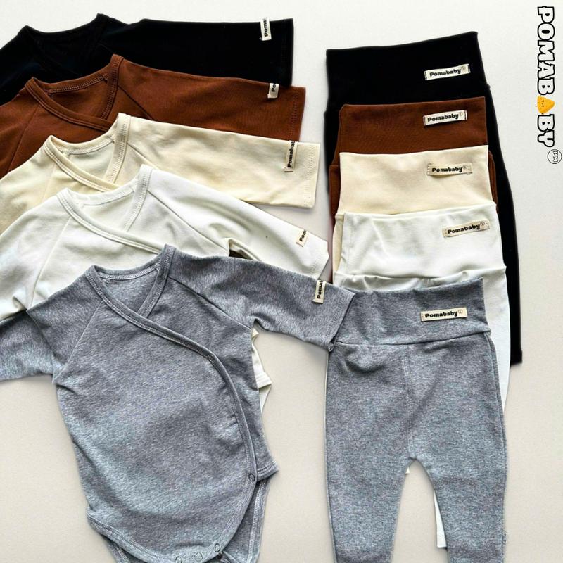 BodyChip Dài Tay Kèm Quần Legging Dài Cạp Cao Cho Bé Trai Bé Gái POMABABY