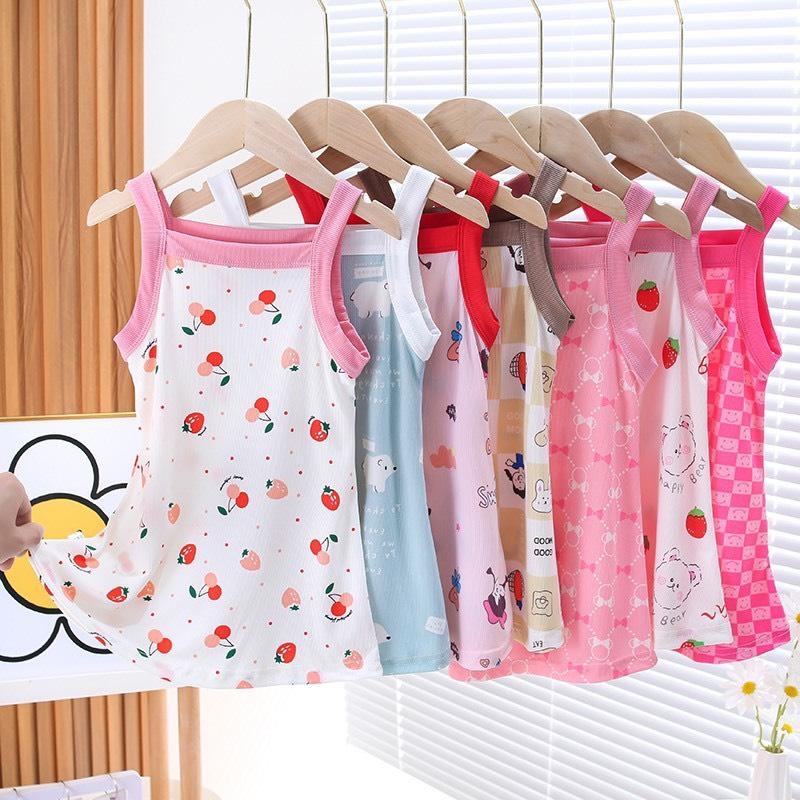 Váy baby doll chất cotton xuất dư cho bé gái từ 08-25kg