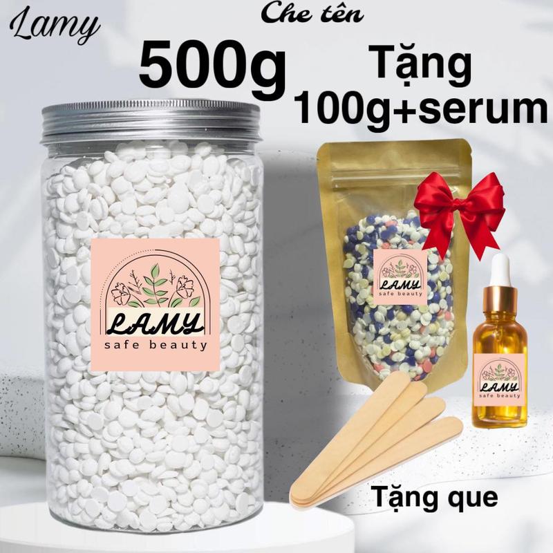 TẶNG 100G+SERUM 500G Sáp wax lông dùng thử sữa dừa cao cấp coconut tẩy sạch đa vùng lông tay chân nách dùng cho cả da nhạy cảm