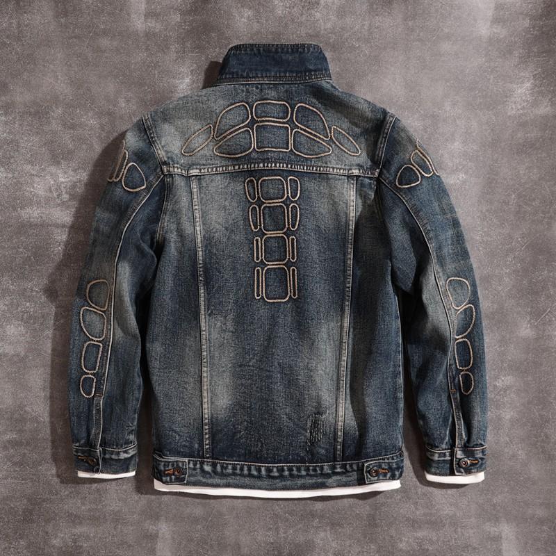  528 Áo Khoác Denim Nam Phong Cách Cổ Điển Mỹ Dáng Rộng Vừa Vặn Thích Hợp Cho Mùa Xuân Và Mùa Thu Hàng Mới Về menswear jacket 