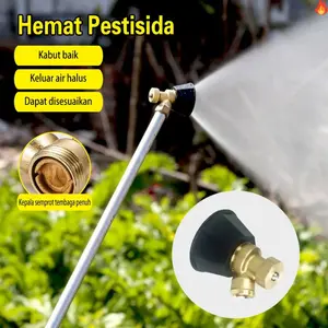 Nosel semprot siklon hitam tekanan tinggi dapat disesuaikan untuk penyemprot listrik pertanian dengan atomisasi halus dan aliran seragam aksesori penyemprot universal tahan lama
