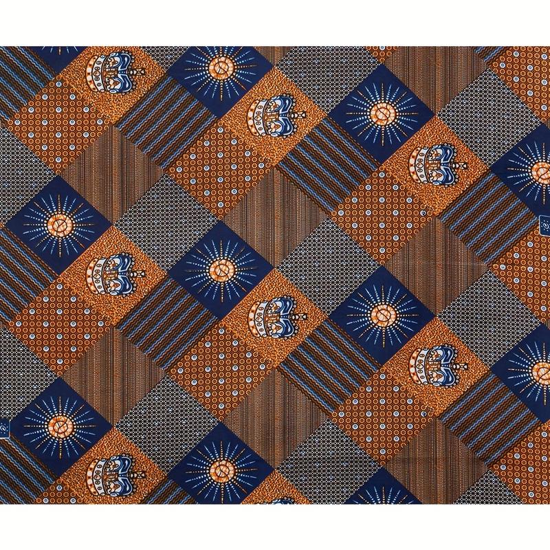 Product Introduction of 3Yds/6Yds Fabric Geometric Pattern African Batik Dye Fabric Polyester Material African Ankara Fabric Double-Sided Print Home Craft Fabric Decorative Fabric 3