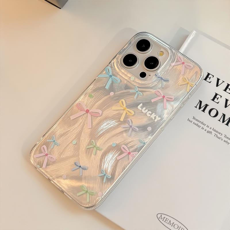 Product Introduction of Dopamine Color Bow for Apple 15 Feather Yarn Iphone13 Phone Case 12 Phone Case 16promax Protector Smartphone Protector Smartphone Cover Protective Shockproof Casing Cellphone 14