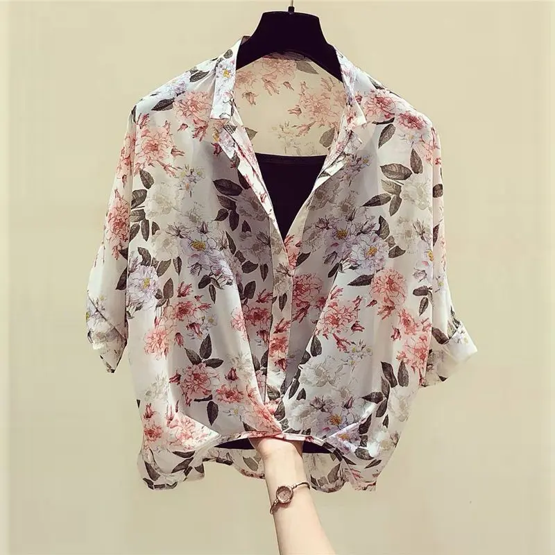 Baju untuk Wanita, Berpakaian dan Kasual, Baju Sifon Kelegaan, Set Dua Keping, Pakaian Musim Panas Wanita, Longgar, Lengan Pendek, Atasan Kawalan Pinggang, Fesyen Bunga Kecil Baharu 2024, Baju Kecil, Baju Lengan Pendek, Diperbuat daripada Kapas