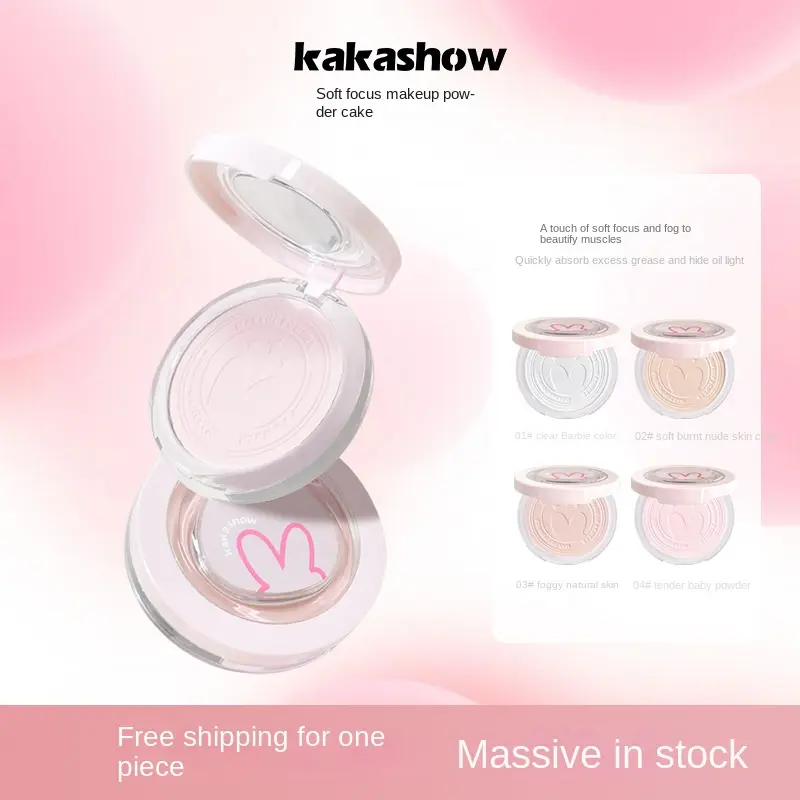 Kakashow 4 colors natural soft skin soft rabbit skin without oil control powder Makeup Cosmetic