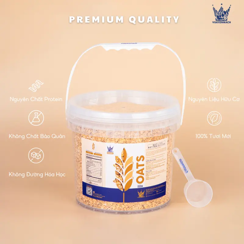 [Mã BMLT35] Yến mạch tươi nguyên cám cán mỏng VUA YẾN MẠCH Úc  ăn kiêng healthy eat clean mẹ bầu 4