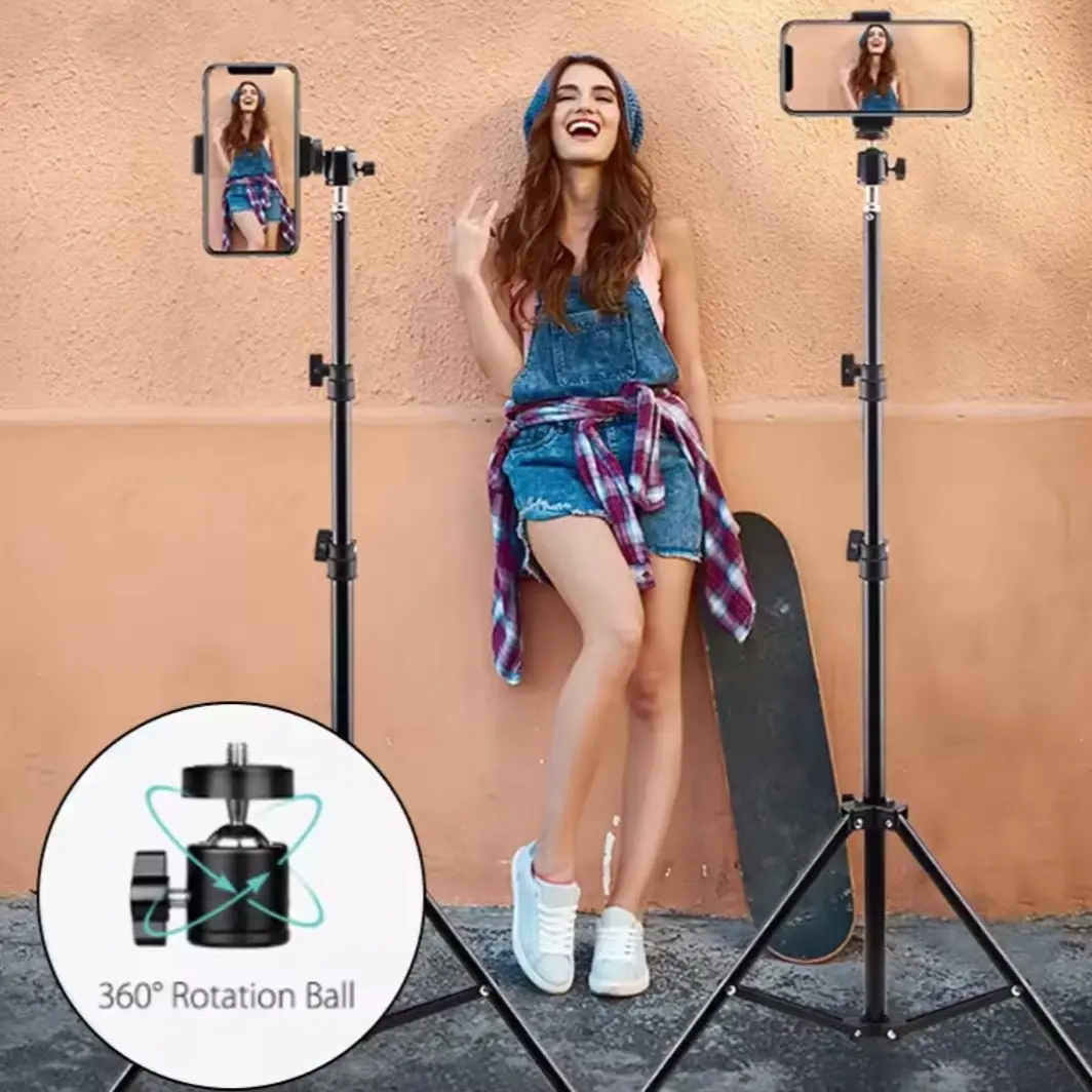 Chân đèn livestream cao 2.1M chụp ảnh, quay phim, studio cao cấp
