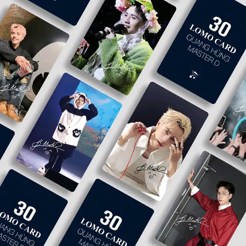 Bộ 30 Lomo Card Cá Nhân Quang Hùng Master D - 2 Mặt Bo Góc 3