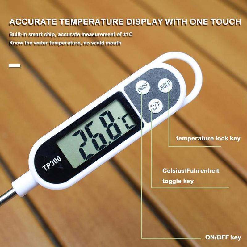 Product Introduction of Kitchen Digital Food Thermometer Meat Cake Milk BBQ Cooking Household Thermometer Probe Gauge Electronic Oven Tool 48
