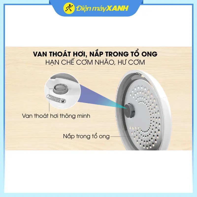 Nồi cơm nắp gài Sunhouse 1.8 lít SHD8603 Cooker 8