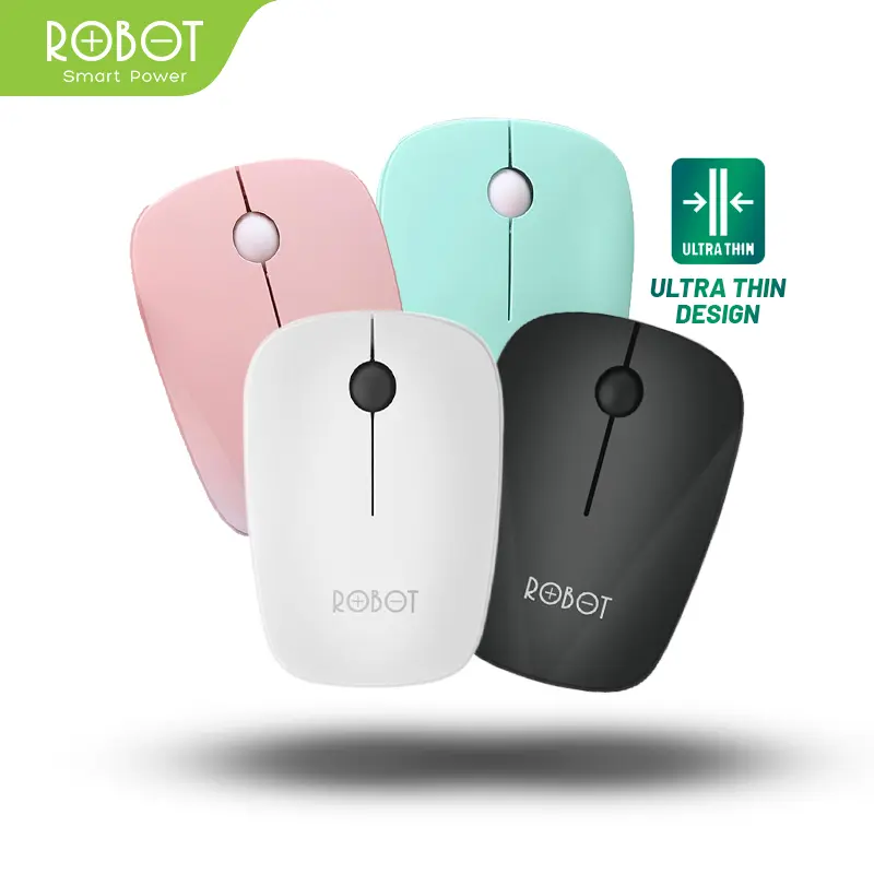 ROBOT Mouse Wireless M220 2.4GHz Optical 1600DPI dengan Receiver USB untuk PC Laptop Original Dpi - Garansi Resmi 1 Tahun (M220) [ BISA COD ]