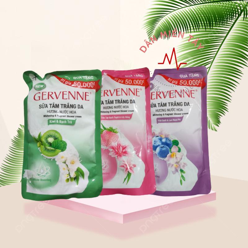 HÀNG KHUYẾN MÃI Túi sữa tắm Gervenne 380g 450g 600g Dưỡng Da Body Dưỡng Body