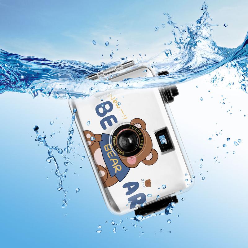 Fool Mini Retro Film Cameras Bear Bear Waterproof Multiple Times Polaroid Children's Birthday Ideas Gift Equipment Instant 2