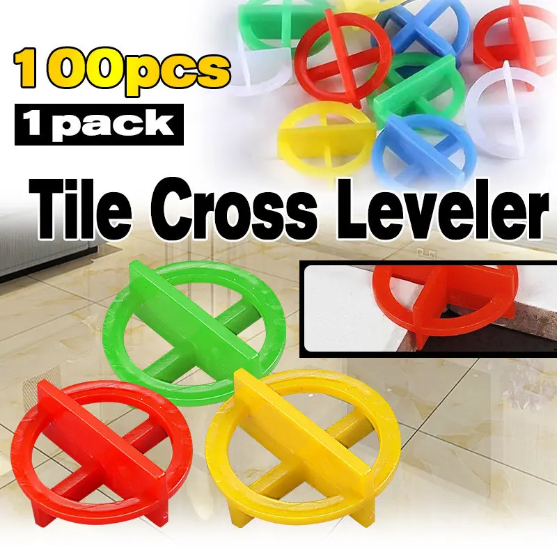 100pcs Removable Cross Tile Spacers Leveling Clip Wedges | Gap Spacer for Ceramic Tiles | Alignment Tool
