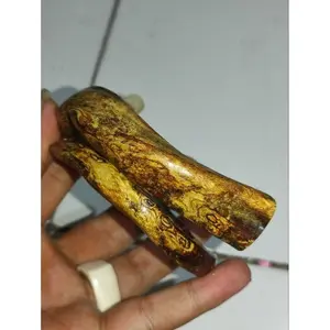 GELANG AKAR BAHAR BRAHMA LORENG EMAS NATURAL LENTUR SEJEMPOL