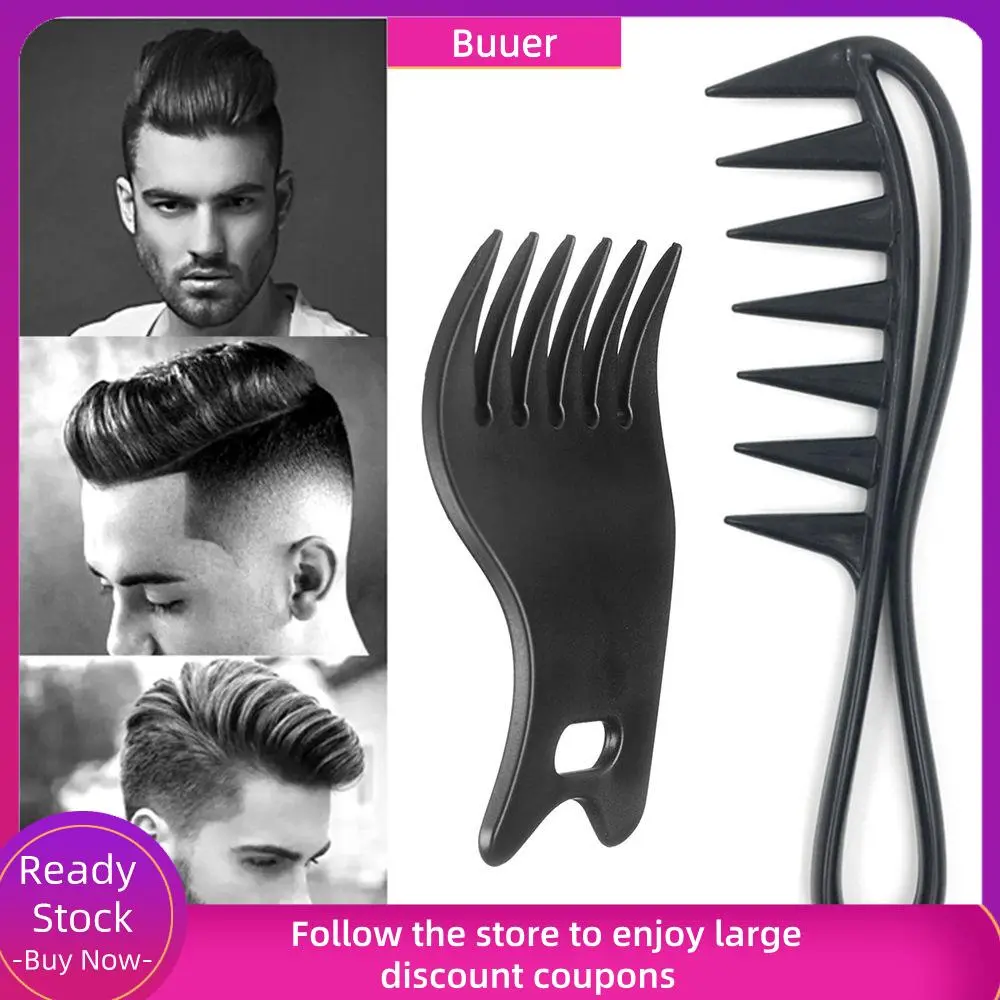 Beauty Shark Plastic Comb Detangling Professional Hairdressing Back Head Styling Salon Styling Tool Wide Tooth Comb