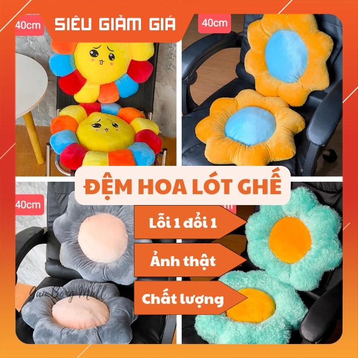 Đệm lót ghế, đệm ngồi bệt, tựa lưng hình bông hoa