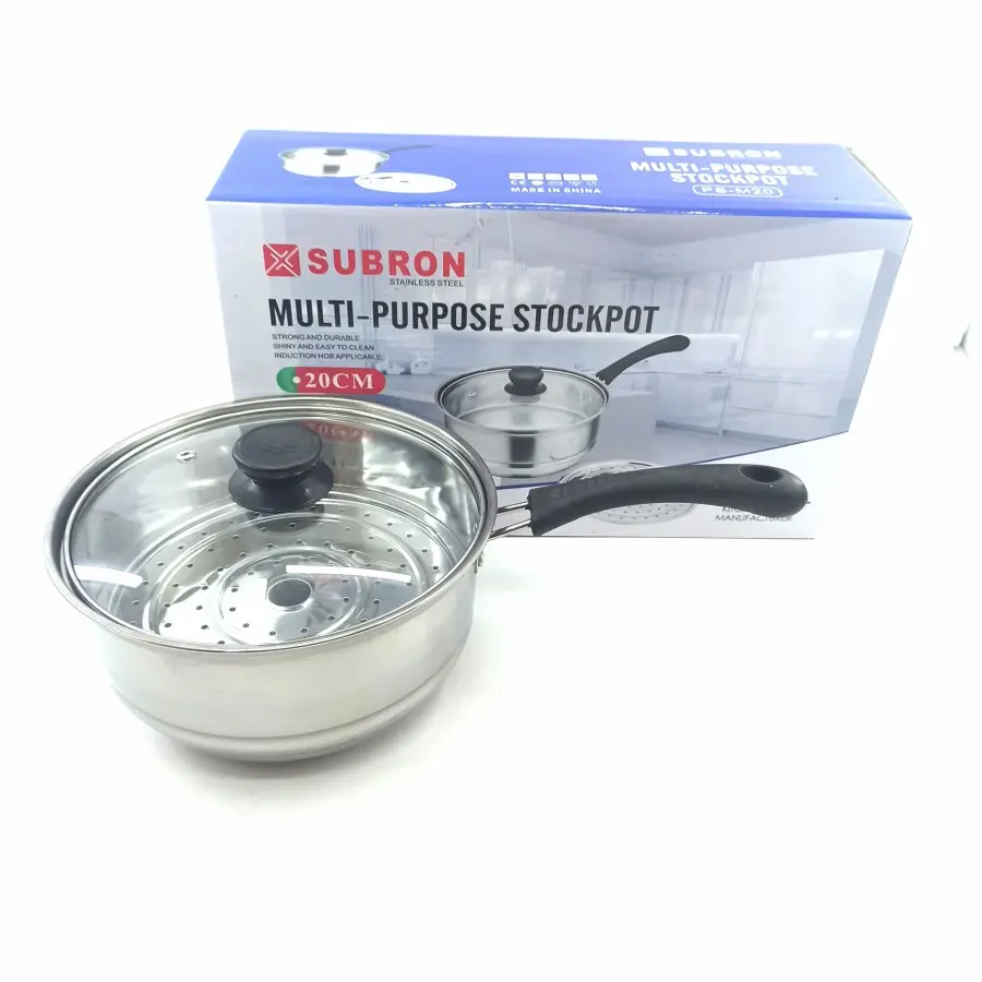 panci kukus steamer 18cm dan 20cm tutup kaca Kitchenware
