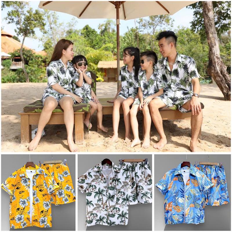 {Giá Sỉ Kate set} Bộ quần áo hoa quả đi biển nhóm building thái đồ đôi nam nữ thể thao - Cool Maxx