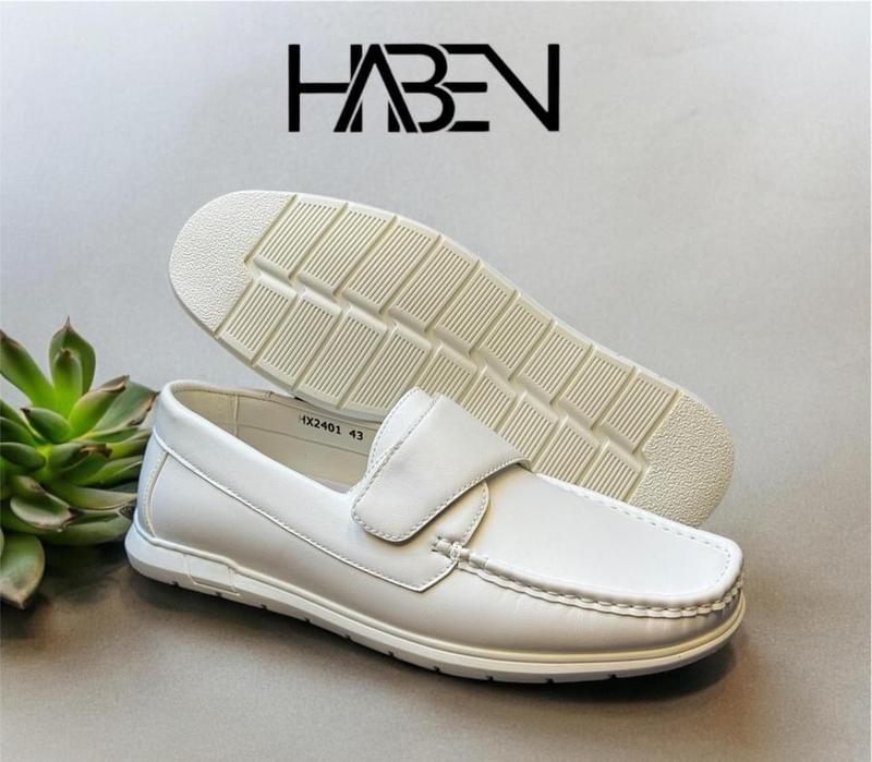 Product Introduction of Haben Footwear Topsider Pure White With Strap Very Comfortable to Wear  Boy 3