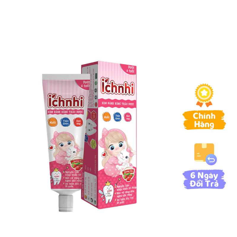  Kem Đánh Răng Thảo Dược Ích Nhi hương dâu 50g 