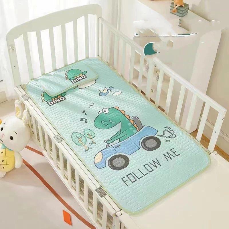  Bộ Chiếu Điều Hoà Cao Su Non Kèm Gối Hoạ Tiết 5D Cho Bé 