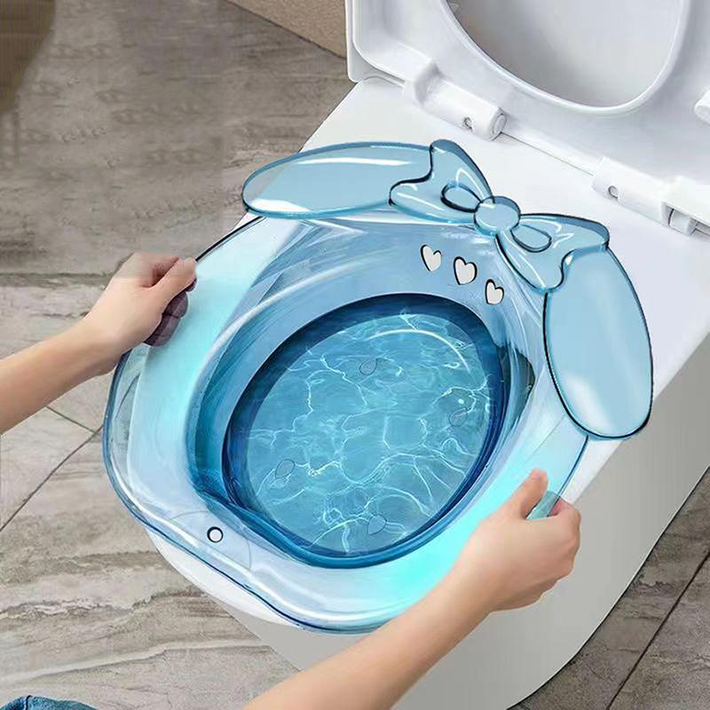 Chậu rửa bồn cầu, bồn tắm Sitz, cho các bộ phận riêng tư, thích hợp cho phụ nữ mang thai, bệnh nhân cao tuổi, chậu bồn tắm Sitz, có bồn cầu 0