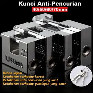 Kunci Gembok Panser/Gembok Stanless Anti Karat/Gembok Anti Maling Anti Potong Susah Jumbo Berat