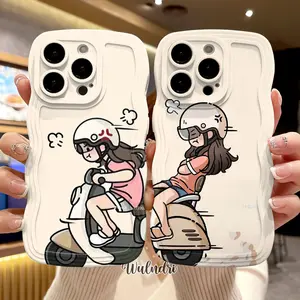 CASE COUPLE GELOMBANG UNTUK SEMUA TYPE HP OPPO / SAMSUNG / REDMI / REALME / INFINIX / IPHONE /VIVO SOFTCASE HANDPHONE NC-01