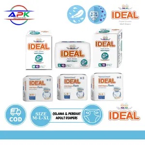 IDEAL ADULT DIAPERS PANTS & TAPE 1 BALL SIZE M L XL  |  POPOK CELANA & PEREKAT DEWASA  1 BALL  NYAMAN DAN AMAN APK