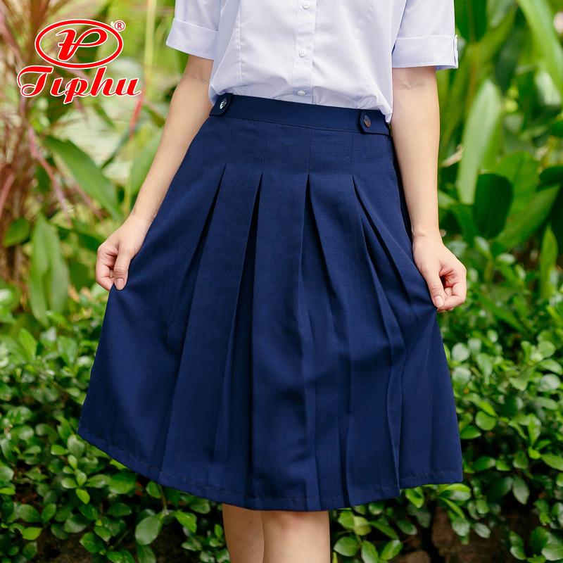 Chân váy học sinh, có quần bên trong, váy rời bé gái cấp 1, đồng phục đi học, lưng chun phía sau, có size lớn đến 60kg