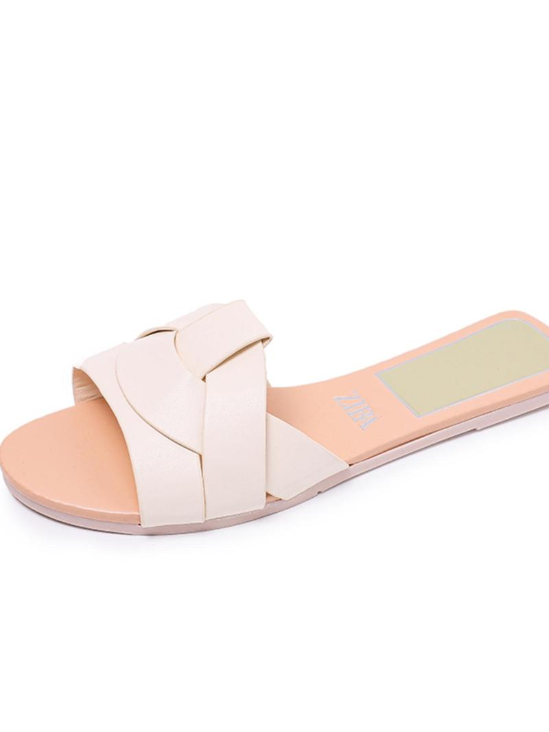 Product Introduction of Women's Fashionable Plain Color Slide Sandals, Casual Comfortable Flat Sandals for Beach, Home, and Everyday Wear, Stylish Flat Flip Flops for Women, Walking Shoes, Gifts for Wife 8