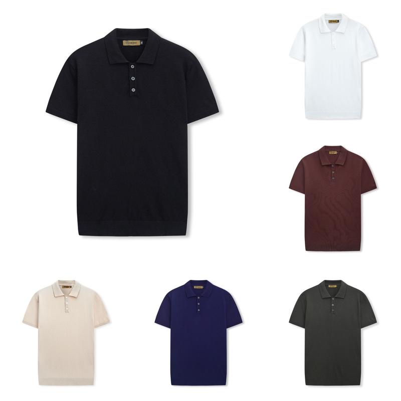 Áo polo nam LEN CAO CẤP chất liệu len dành riêng cho mùa hè nóng lực ! Thấm hút mồ hôi - thoáng mát -  thoải mái mềm mịn ! Đủ size cho ae 40-100kg ! Có 8 màu : trắng - đen - tím than - nâu - be - xám - xanh rêu - nâu vàng của nhà DUMIMAN   Shirt Kate Kem