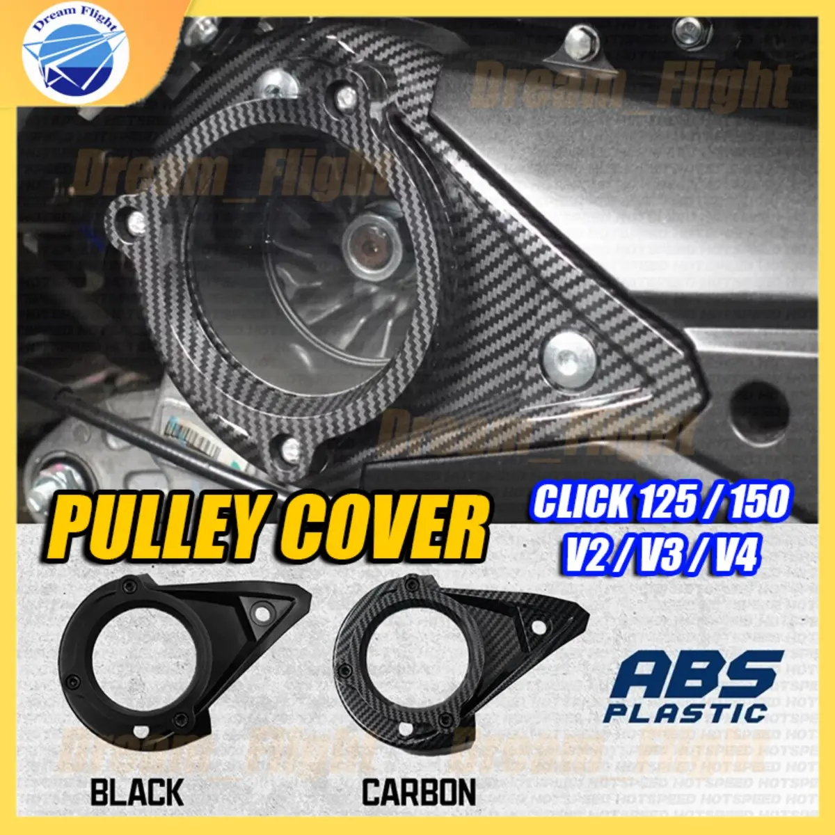 Click Cover Honda Click 125i 150i V2/V3/V4 CVT Pulley Cover Transparent Crankcase ...