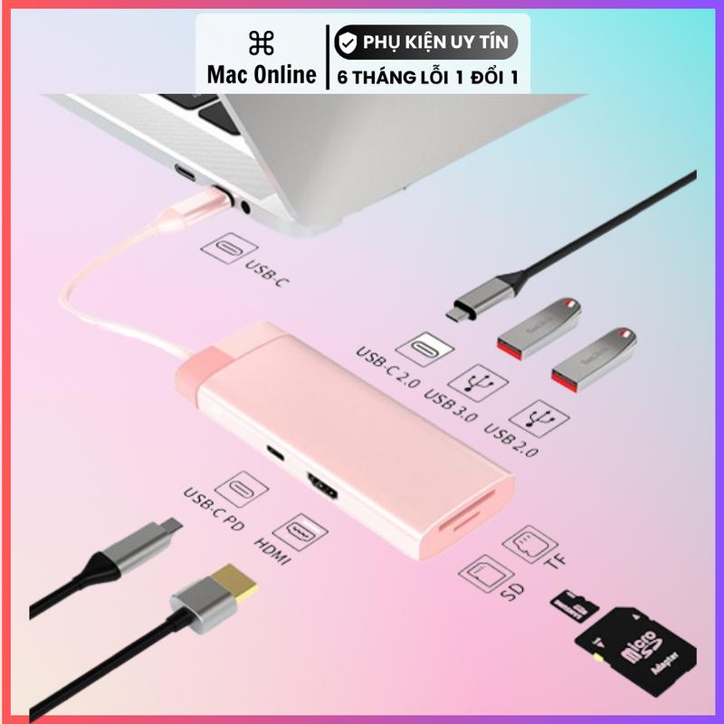 Hub chuyển 7 in 1 - Type C sang USB + HDMI + đầu đọc thẻ SDTF 1