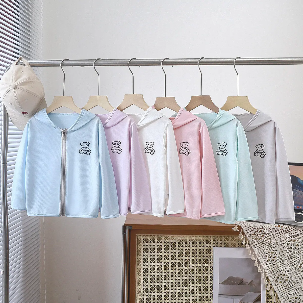 Ice Silk Thin Children's Sun Protection Clothing Breathable Sun Protection Boys' and Girls' Sun Protection Clothing Baby Skin Clothing Summer Sun Protection Shirt