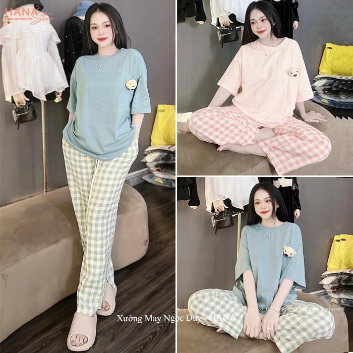 Quần Caro kẻ sọc xanh lá hồng đen trắng vàng ống rộng cạp chun cao - Quần đũi ống suông kẻ caro lưng thun dây rút mặc ở nhà đi biển học công sở chơi tôn dáng