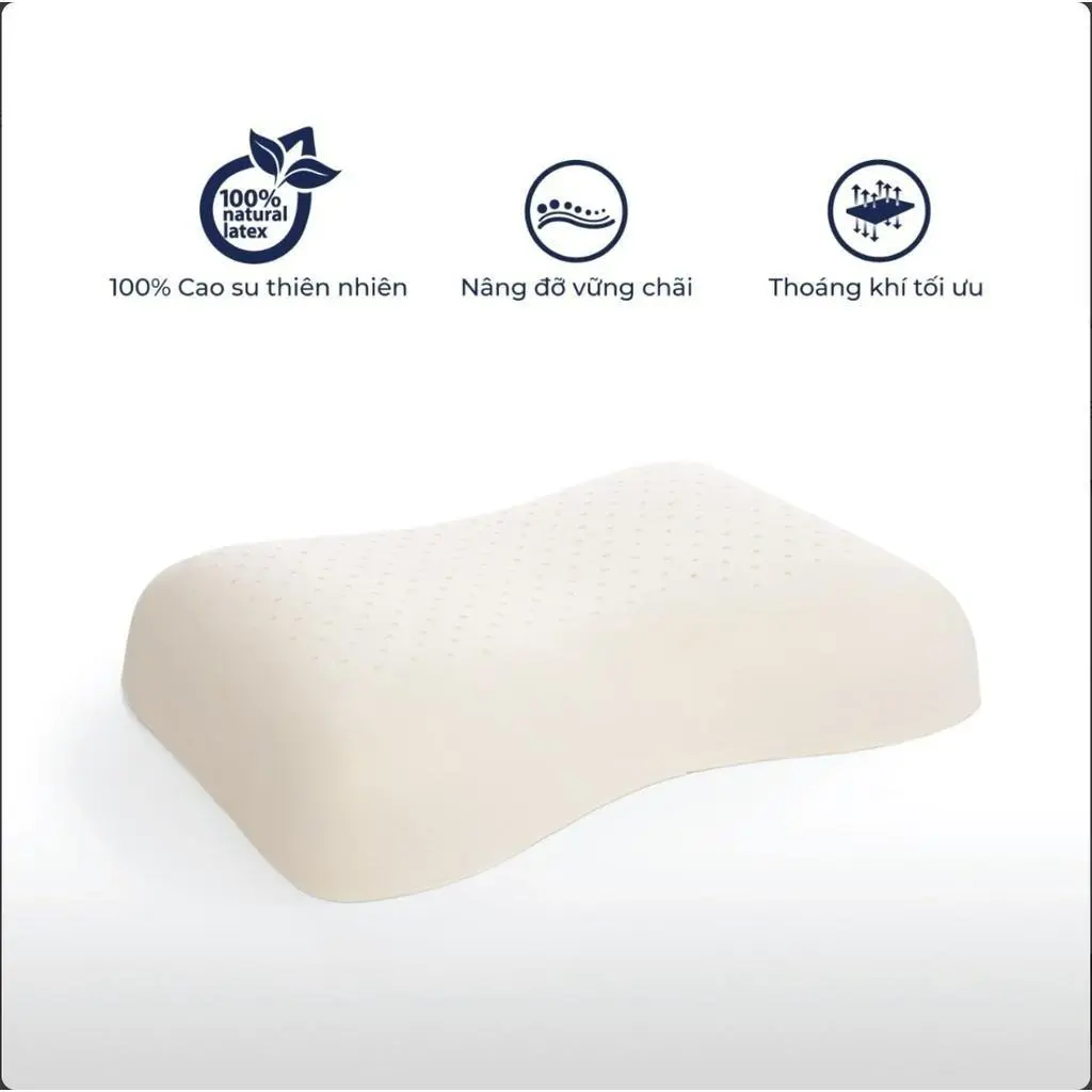 Gối Peanut cao su thiên nhiên 100% Liên Á